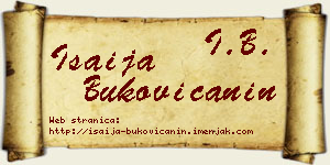 Isaija Bukovičanin vizit kartica